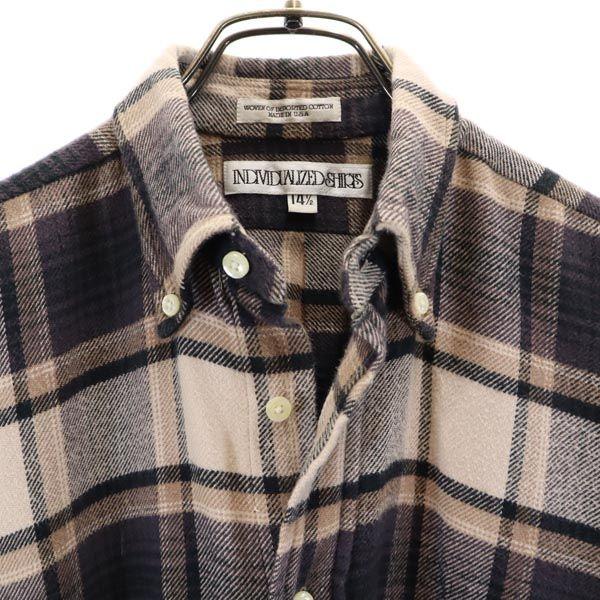 INDIVIDUALIZED SHIRTS Check Pattern 7 Minutes Sleeve Button Down Shirt Men's Used