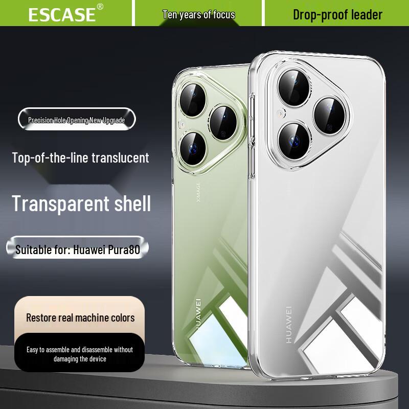 ESCASE Slim Transparent Anti-Drop Phone Case for Huawei