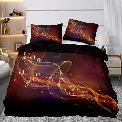 Abstract Pattern Duvet Cover Geometric Comforter Cover 3D Galaxy Bedding Set Full Twin King For Girls Teen Adults Bedroom Decor