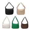 Fashion Women Checkered Shoulder Bags Solid Color Messenger Bag Large Capacity Handbags for Shopping Travel Supplies