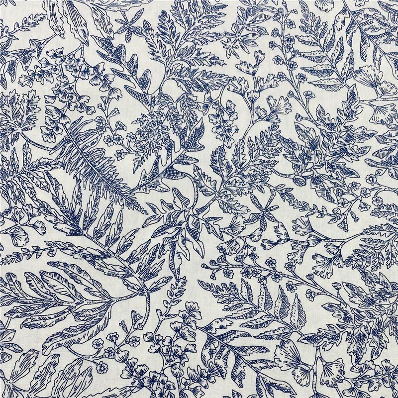 150x50cm Pure Cotton Plant Printed Fabric For Summer Women's Dresses, Shirts Curtains Bedding Handmade DIY Sewing Fabric TJ21948