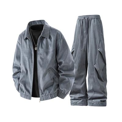 Men Spring Autumn Tracksuit Casual Hooded Sportswear Jackets And Pants 2 Piece Sets Hip Hop Running Sports Suit