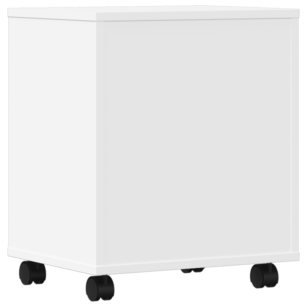 Vidaxl Stojak Pod Drukarkę, Z Kółkami, Biały, 41X32X48 Cm
