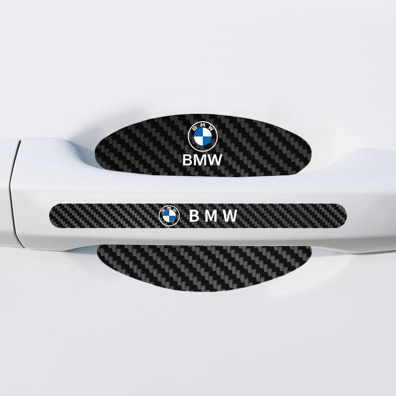 Carbon fiber Car Door threshold Sticker Door Handle Bowl Scratch Protective Sticker For BMW M E46 E90 E60 F30 F10 E39 E36 E87 SZ5J