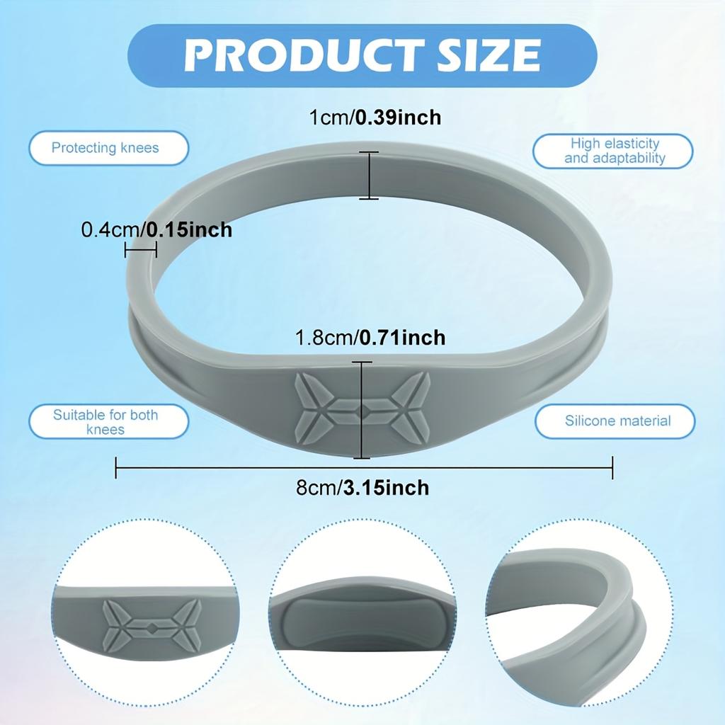 2PCS High Elasticity Compression Knee Pad Patella Strap, Suitable for Sports Knee Pads with Shock Absorption and Stability