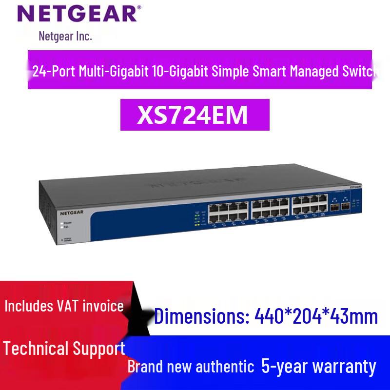 

NETGEAR XS724EM 24-Port Multi-Gigabit Smart Managed Switch