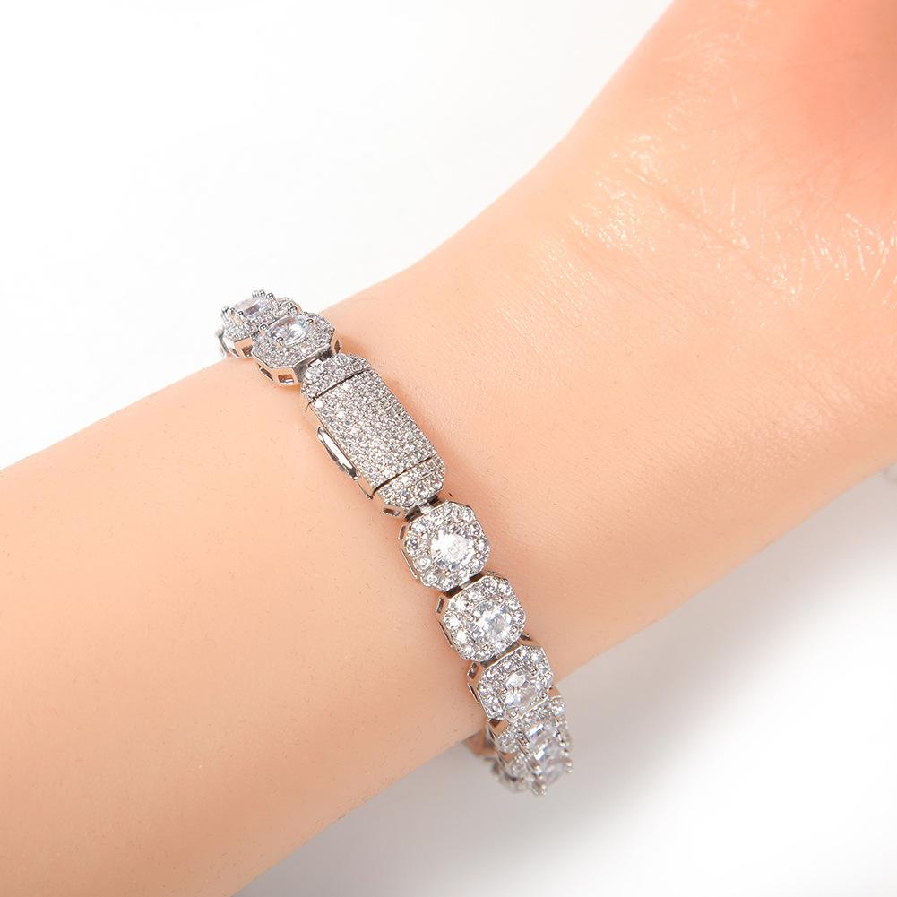 9Mm Square Rock Sugar Zircon Bracelet Wind Design Sense Niche Single Product
