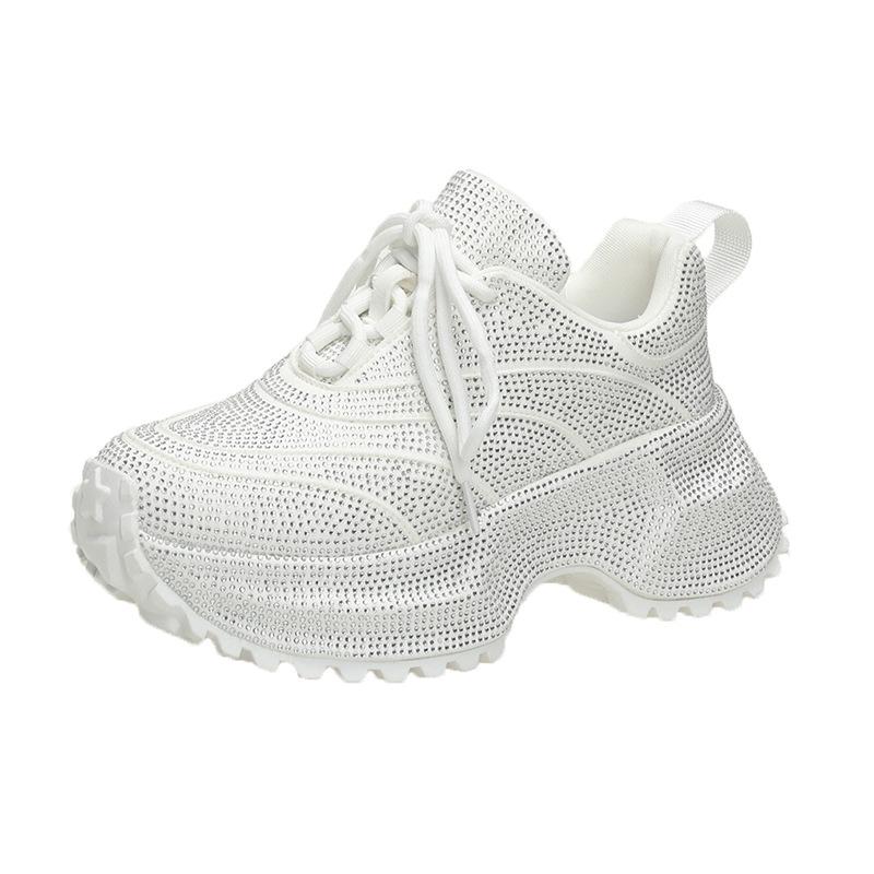 Daddy Shoes Women's Shoes Rhinestones Full of Diamonds Gypsy Stars Platform Muffin Sneakers Small 7 Casual Shoes