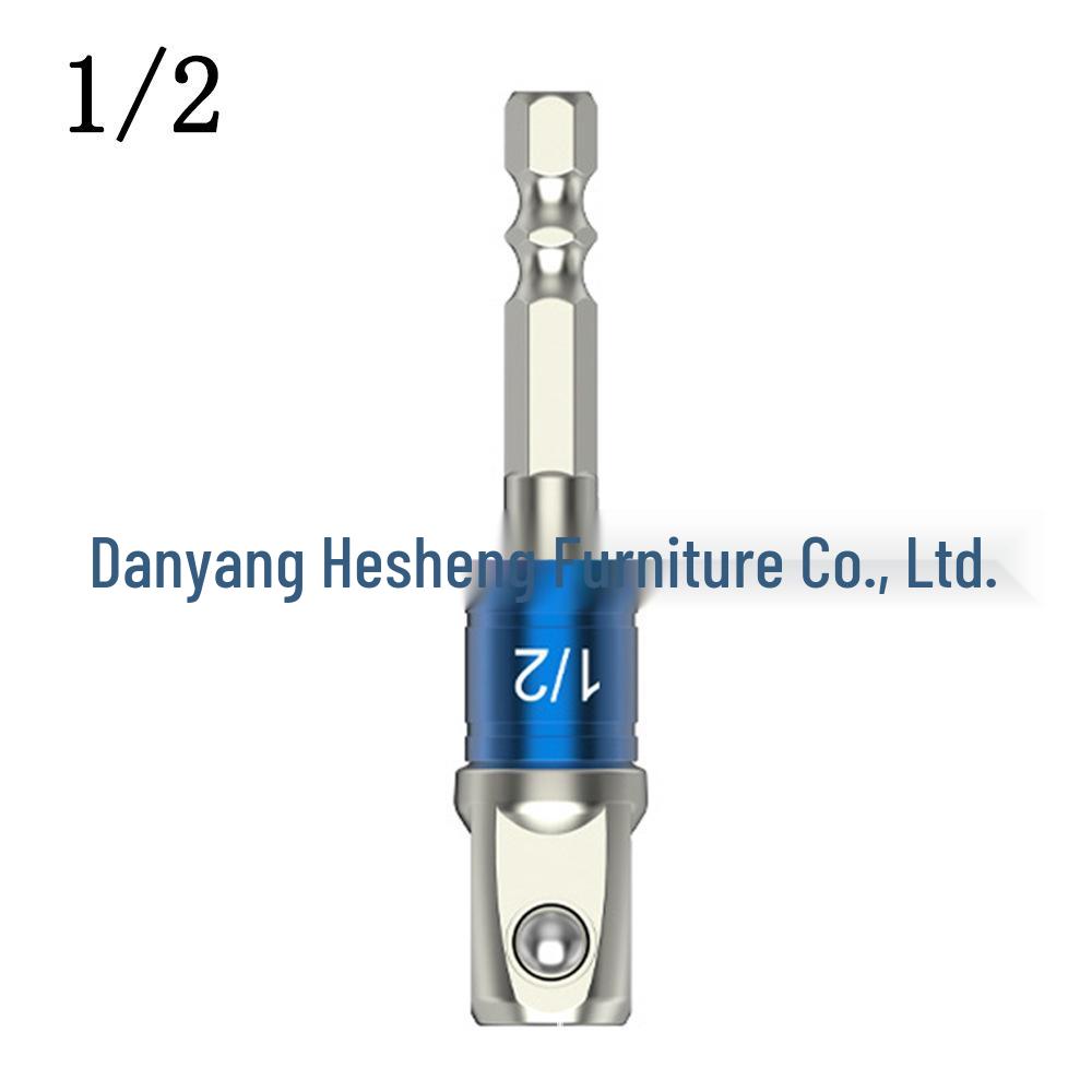 3-Piece Hex Socket Impact Wrench Adapter Set (1/2", 3/8", 1/4") for Electric Screwdriver