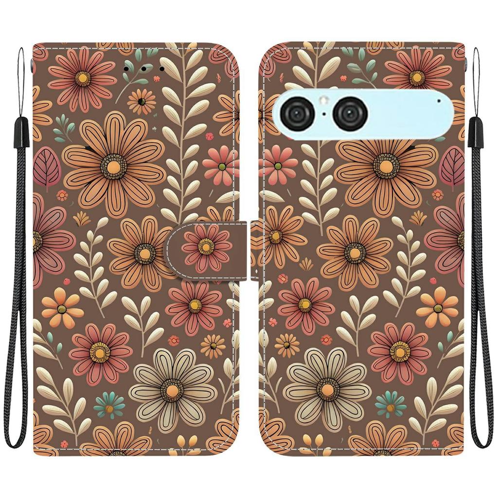 For Sony Xperia 10 VII Wallet Case Pattern Printing Leather Stand Phone Cover with Strap