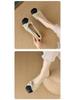 Women's Low-Heeled Flat Shoes - Chunky Heel Bean Shoes in a Chic, Fragrant Style