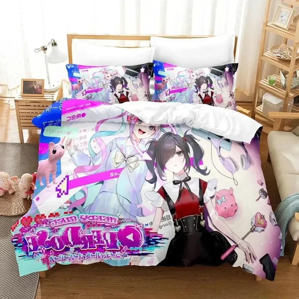 NEEDY GIRL OVERDOSE Bedding Set Cartoon  three-piece set Adult Kid Bedroom Duvetcover Sets 3D Kawaii Girls conjunto de cama