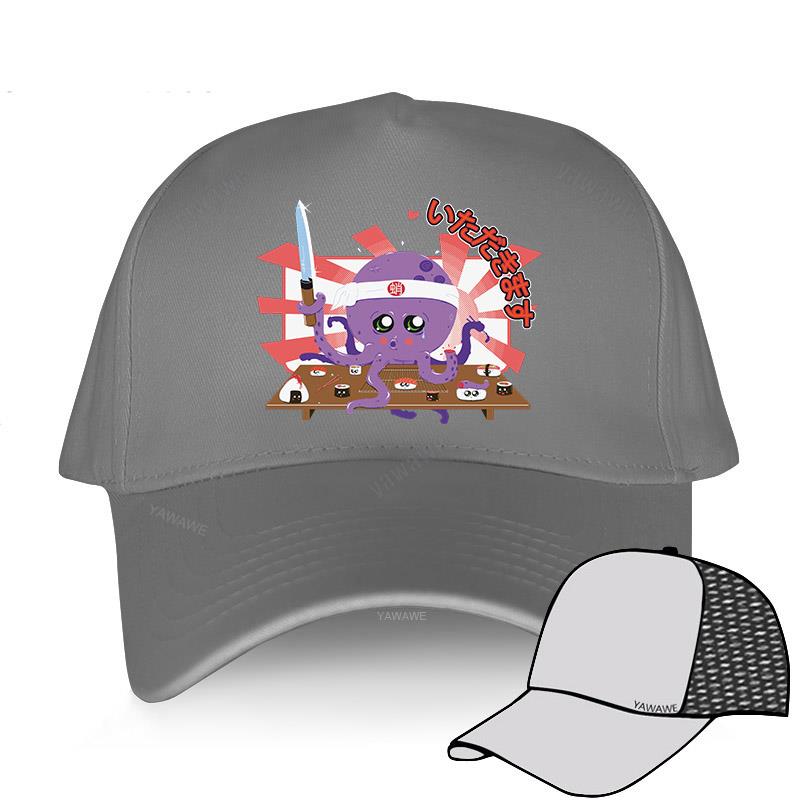 Adjustable Baseball Cap Balck Women Luxury Hats Polpo Maschio Sushi Man Hip Hop Short Visor Hat Snapback Adult Sport Bonnet
