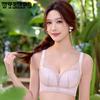 Embroidered Bra Women's Lace Adjustable Underwear Breathable No Steel Ring Gathering Bra Breast Retraction Anti-sagging Bra Push Up Bra