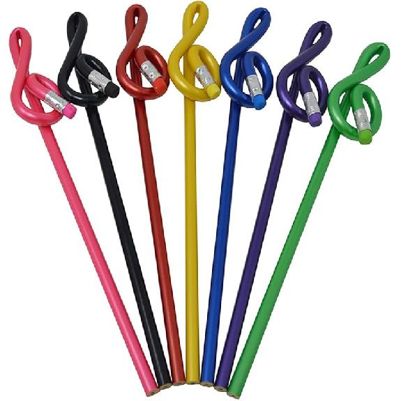 PUNK Music Pencils G Clef Note Pencil Music Theme Treble Clef Pencils Office Stationery Music Gifts (Multicolor) разноцветный