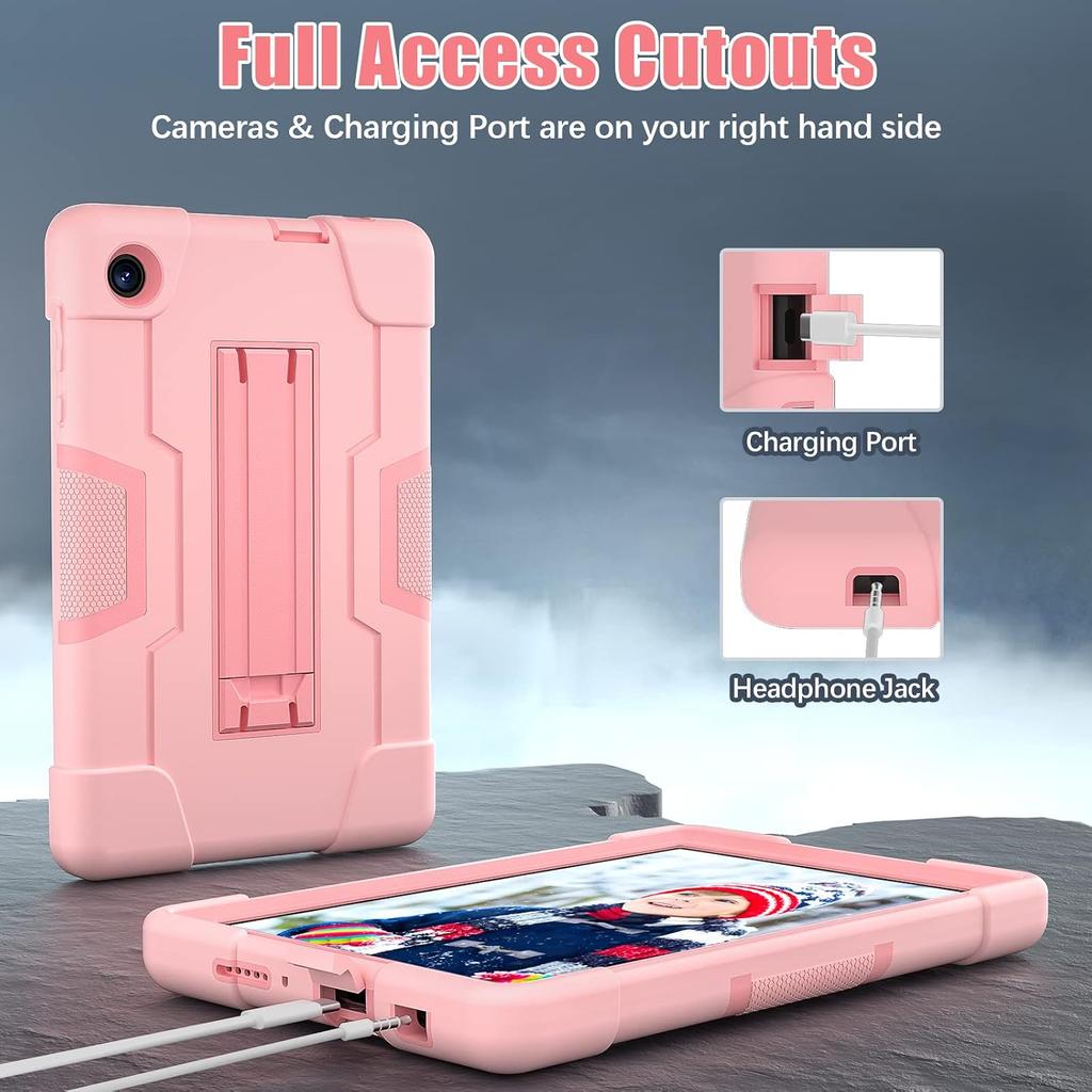 Case for TCL Tab 8 LE&WiFi and Lenovo Tab One 8.7"/K9 TB305 FU M8 M9 M10 M11  Heavy Duty Rugged Full-Body Hybrid Shockproof Drop Protection Cover