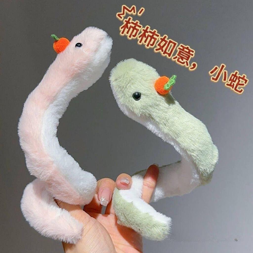 Green Snake Plush Toy - Cute Children's Cloth Doll & Sofa Ornament, Year of the Snake Mascot