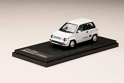 MARK43 1/43 Honda CITY TURBO II with Genuine Optional Wheels, Greek White, Finished Product PM43139AW