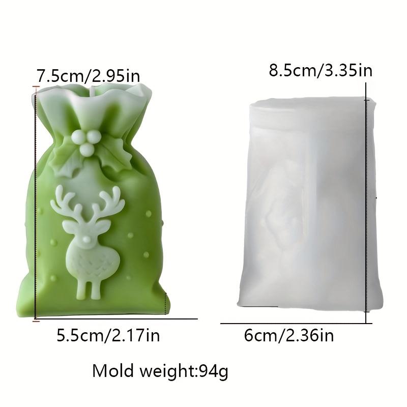 Christmas gift bag candle silicone mold DIY Christmas decorations handcrafted fragrance mold, gypsum mold, gift for Christmas