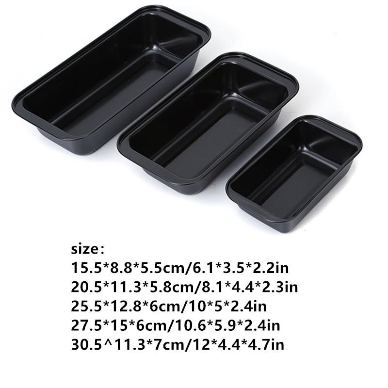 1 Pcs Rectangular Baking Bread Loaf Pan Black Golden Carbon Steel Nonstick Loaf Pan For Baking Homemade Bread Toast Brownies