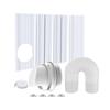 Portable Air Conditioner Window Kit Practical Replace PVC Seal Plates with 15cm Hose