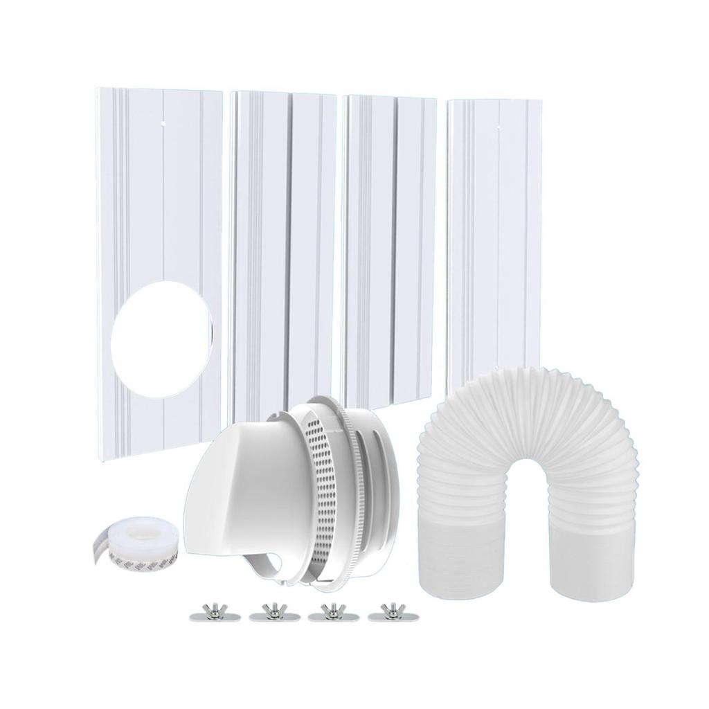 Portable Air Conditioner Window Kit Practical Replace PVC Seal Plates with 15cm Hose