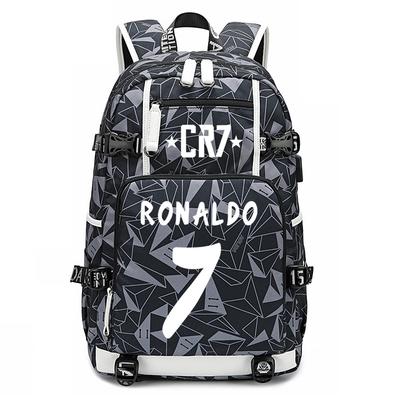 Football Star C Ronaldo, Ronaldo Surrounding Students School Bag Camouflage Backpack Leisure Travel Mountaineering Bag