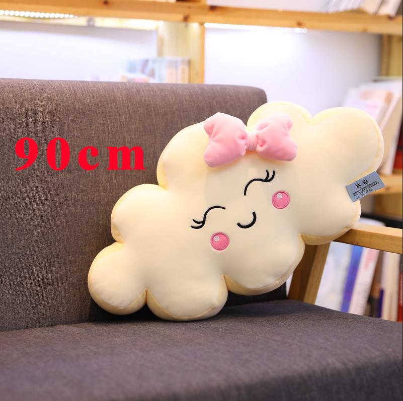 1Pc Giant New Style Kawaii Cloud Plush Pillow Soft Sofa Cushion Lovey Smile Cloud Stuffed Plush Toys For Children Girls Gift