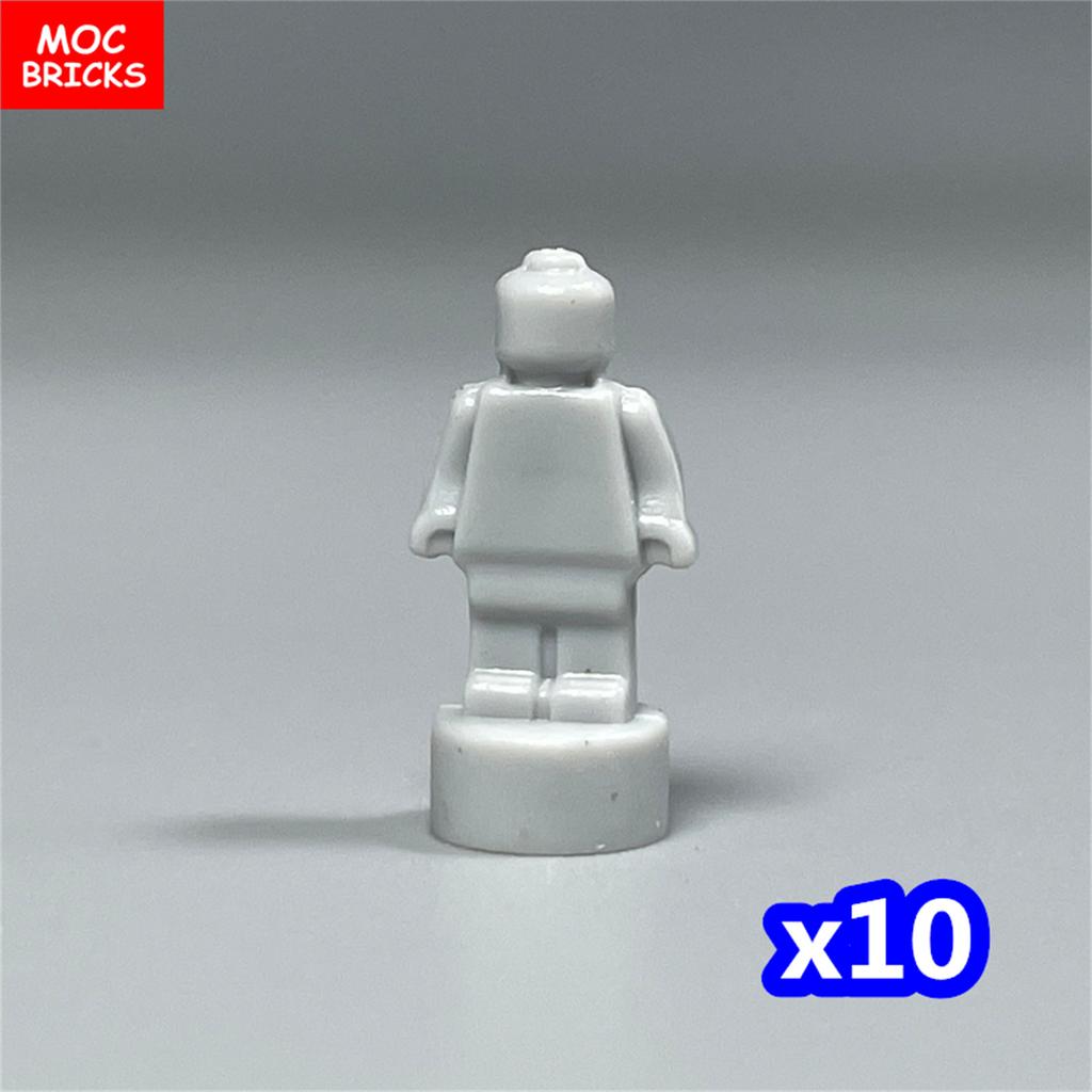 10pcs/lot MOC Bricks Figure 16478 1.8cm Mini Statue Hood Blank Model Building Blocks Custom Unprinted Dolls Kids Toys