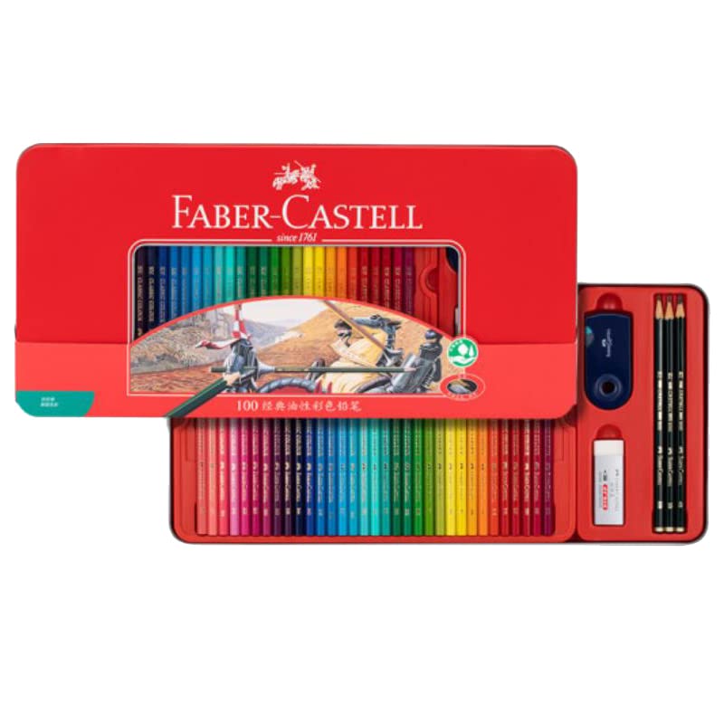 

Colored Pencils 100 Colors Set Red Can 515701 Upgrade Faber-Castell Oil-based [Item]
