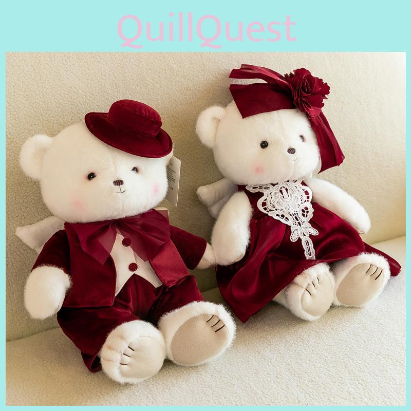 Wedding Plush Themed Bear With Short Plush Material For Romantic Gift Decor And