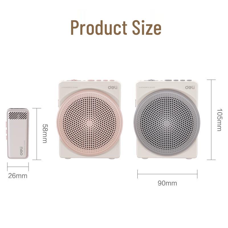 Deli LT910J 10W Wireless Portable Voice Amplifier CN plug (adapter included)