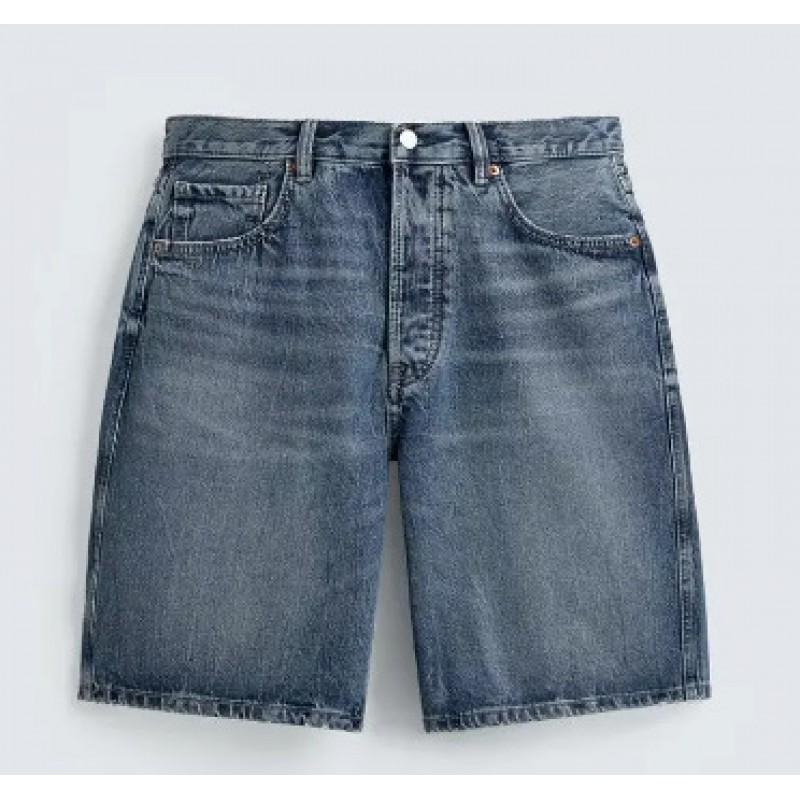 Mens Washed Distressed Straight Fit Denim Jeans Casual Streetwear Cotton