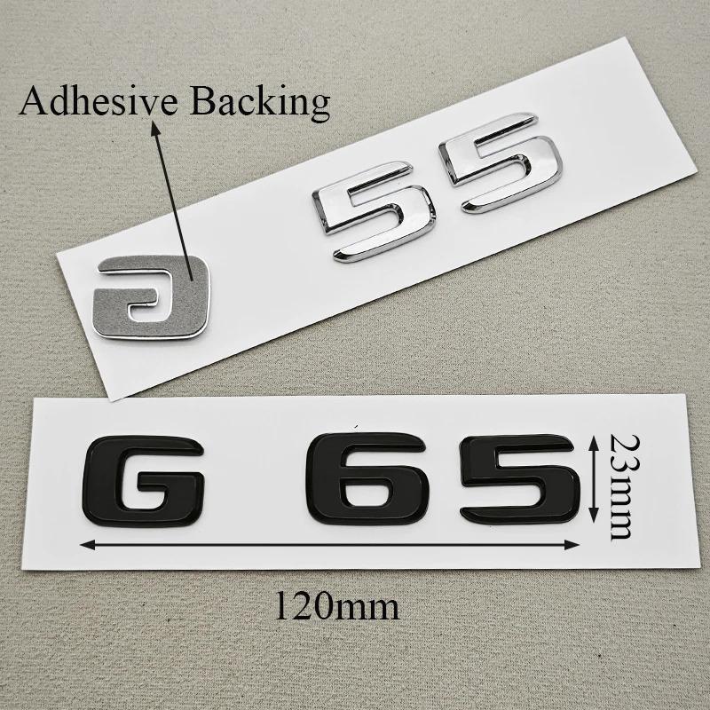 3D ABS Car Letters Logo G55 G63 G65 Sticker Rear Trunk Badge Emblem Decals For AMG G55 G63 W463 Auto Accessories