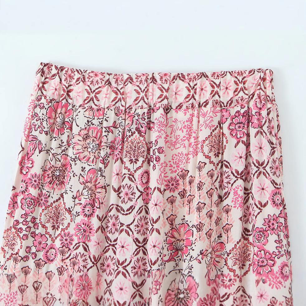 Spring 2025 Women's European & American Style Long Dress with Versatile Print