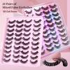 20 Pairs Of Thick Curled False Eyelashes D-Curve Natural Chemical Fiber Curled Long Eyelashes