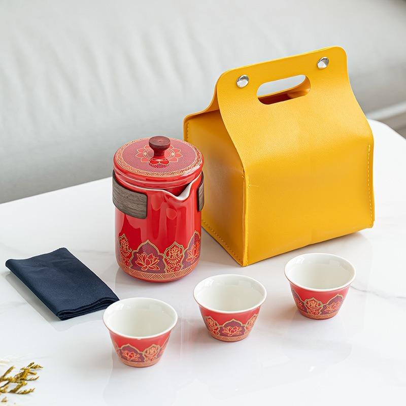 Portable Kung Fu Tea Set Outdoor Camping Travel Kuaike Cup Company Events Business Souvenirs