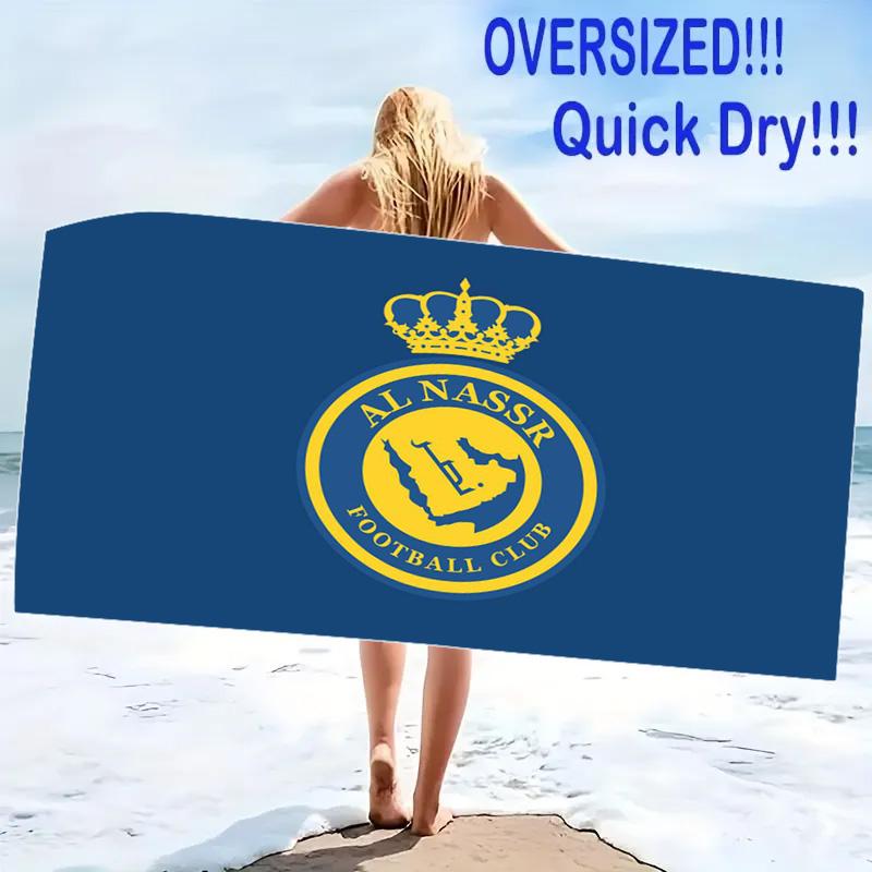 Al-Nassr Print Beach Towel, Large Soft Quick Dry Towel for Beach Camping Swimming