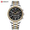 CURREN 8466 Men's Multifunctional Steel Chronograph Quartz Watch