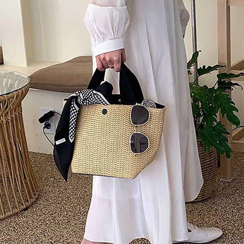 

Морской летний пляжный отдых летний пасторальный плетеная сумка ретро тоут леди