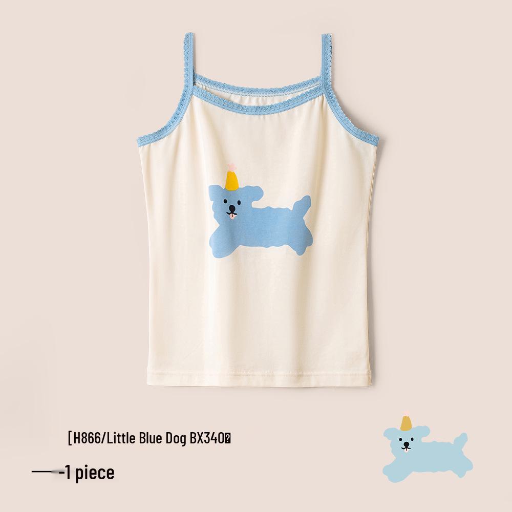 A-Class Summer Pure Cotton Antibacterial Tank Top for Girls and Infants