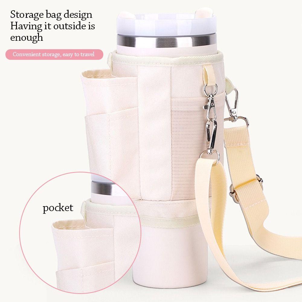 Oxford Water Bottle Carrier Bag 40oz Capacity Cover Style Handle Car Cup Cover Holder Function Insulated Cup Cover