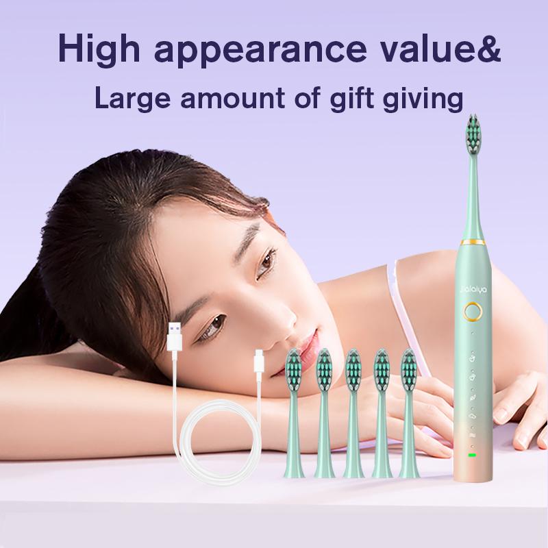 Elektrický zubní kartáček Nabíjecí bělení zubů Zubní kartáček na ústní dutinu Dobíjecí ultrazvukové bělidlo Muži Ženy Zubní kartáček