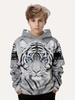 Kids Clothes Boys Hoodies Long Sleeve 3D Tigers Print Children Spring Fall Clothes Casual Outdoor Stylish Boy Girl Clothes Tops