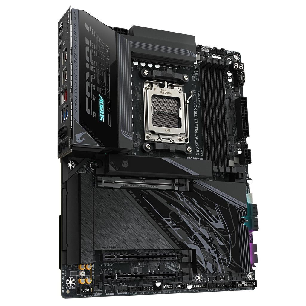 Gigabyte X870E Aorus Elite X3D motherboard DDR5 256GB black