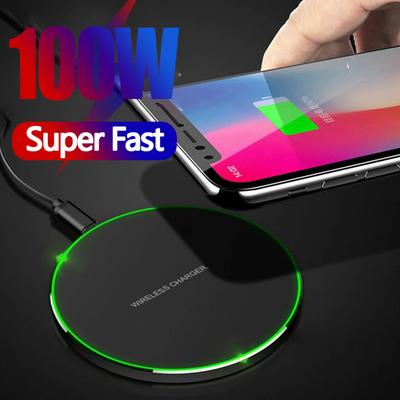 Chargeur sans fil Qi 100 W pour iPhone 15, 14, 13, X, XR, XS Max, 8, Samsung S24, S23, S10, S20, Note 10, 20, Xiaomi