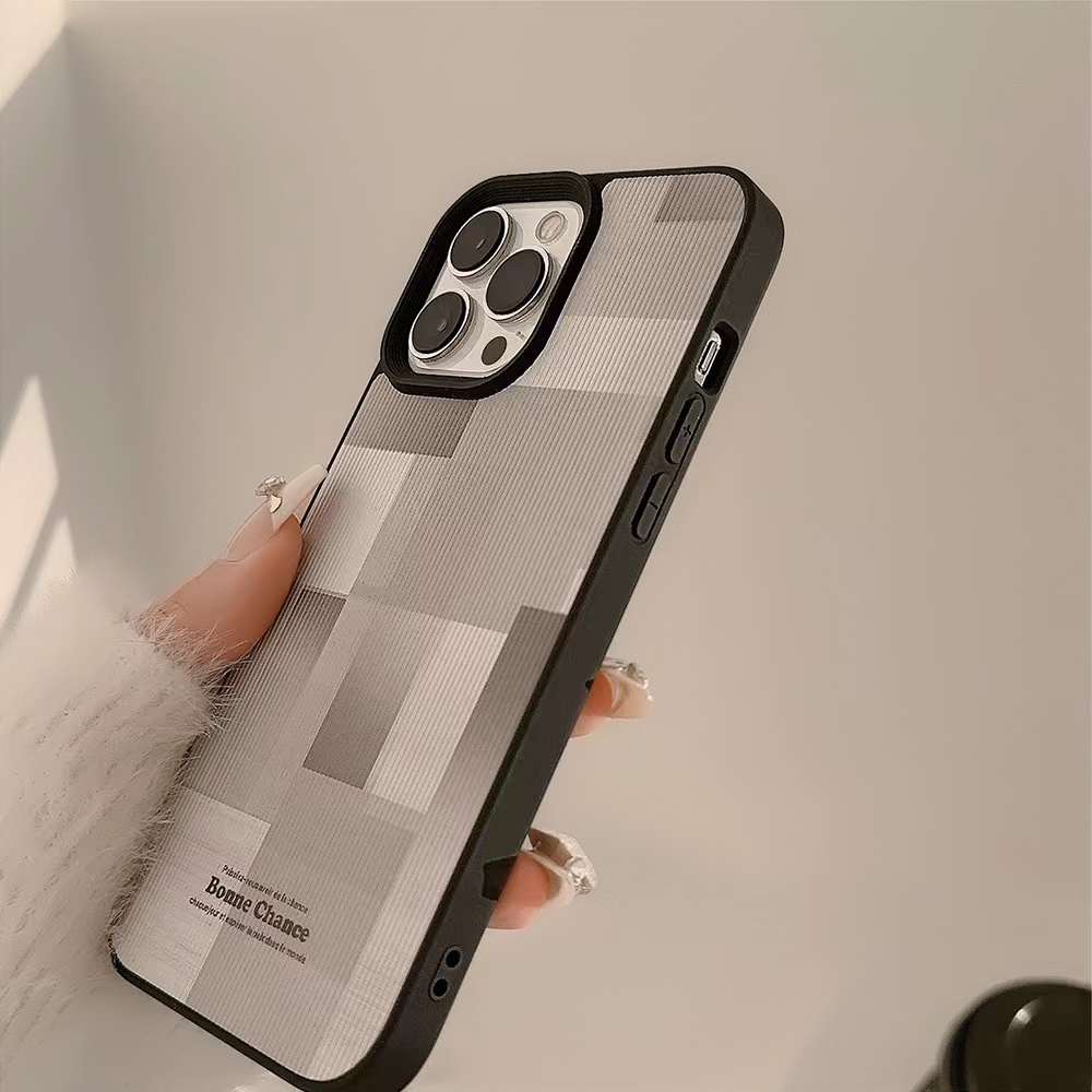 Custodia per cellulare minimalista alla moda per iPhone 15 14 13 12 11 Pro Max Custodia antiurto in pelle TPU