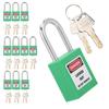 10Sets 38mm Lockout Tagout Lock Durable Nylon Isolation Design Corrosion Resistant Padlock with 20 Keys
