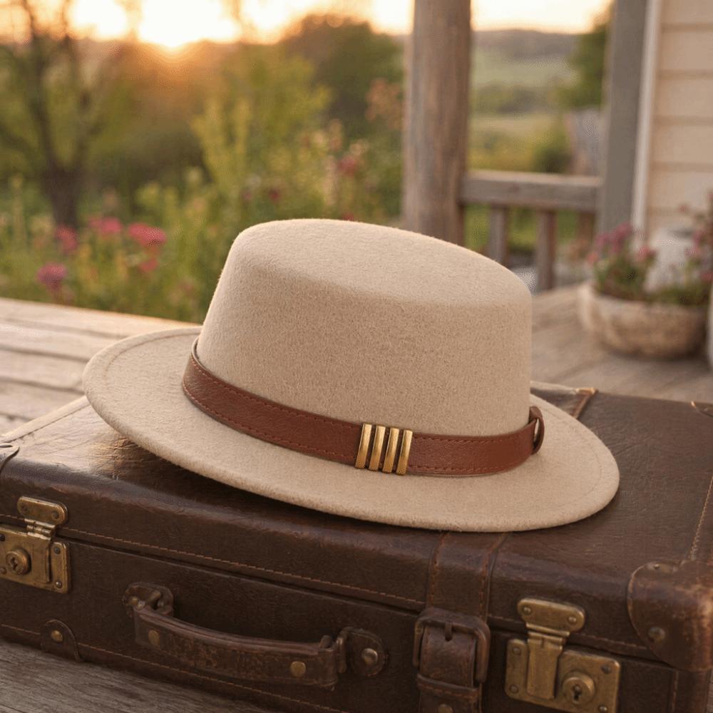 Warm Formal Hat Belt Ornament Opper Hat Trendy Bucket Hat Autumn and Winter