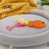 Interactive Cat Toy Fish Shape Toy Cotton Rope Lightweight with Hose Bite-resistant Feather Tassel Design Wear-Resistant Scratch-Resistant Relieves